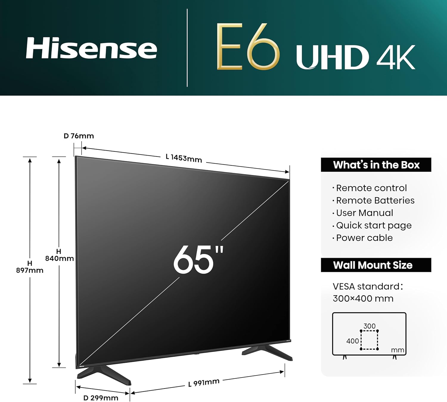 Hisense 65E6NTUK Thumbnail 3